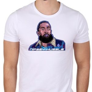 Nipsey Hussle Purple Spade White T-shirt
